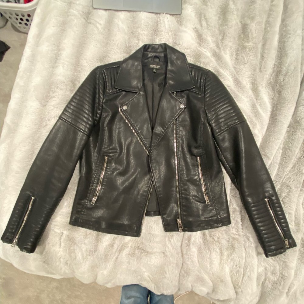 Faux Leather Biker Jacket